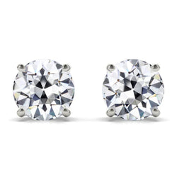 Diamant Pendants d'Oreilles de luxe – 5 carats Or 14K Blanc