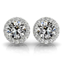 Or Blanc 14 Carats Diamant Boucles d'Oreilles – 7,25-carats