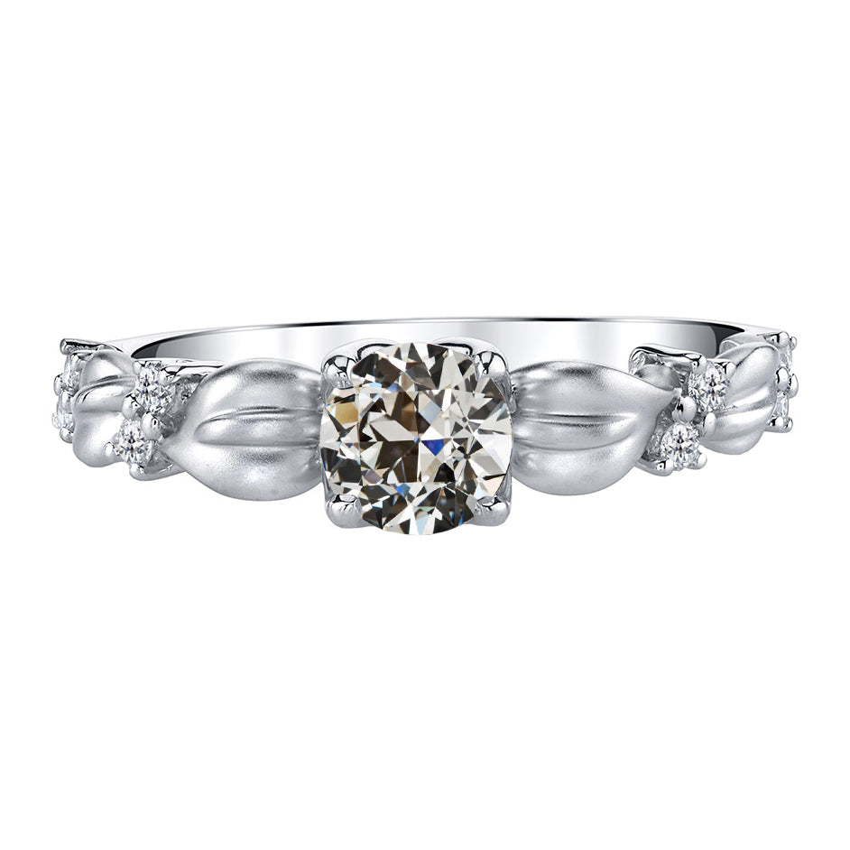 Bague de Demande Or Blanc 14 Carats avec Brillant – vue principale