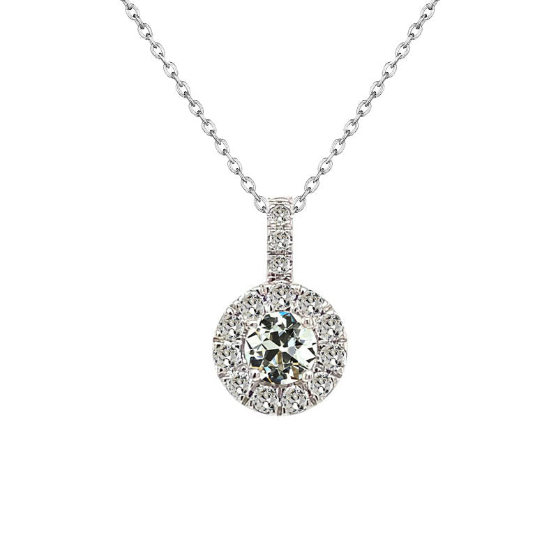 Diamant Fin Halo 2-carats Or Blanc 14 Carats – vue principale