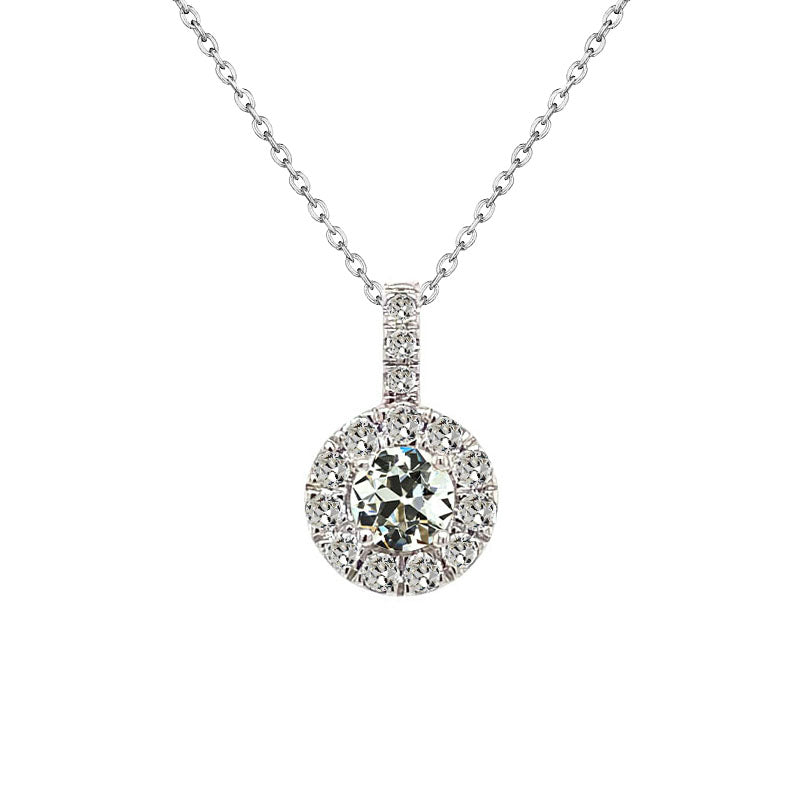 Diamant Fin Halo 2-carats Or Blanc 14 Carats – vue principale