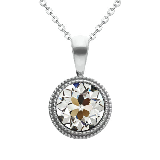 Diamant Pendentif Goutte 2 carats Or Blanc 14 Carats – vue principale