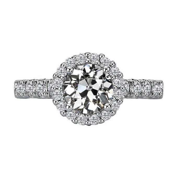 Rayonnant Diamant Fin Bague Halo 3,50 carats – vue principale