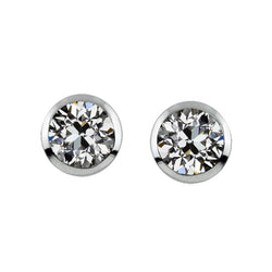 Coussin Antique Puces d'Oreilles – Brillant 1,50 carats Or Blanc