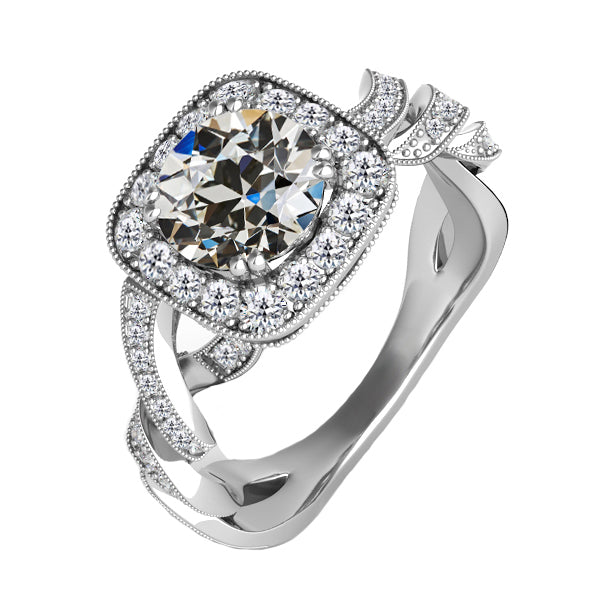 Premium Bague de Fiançailles Halo 3,50 carats – vue principale