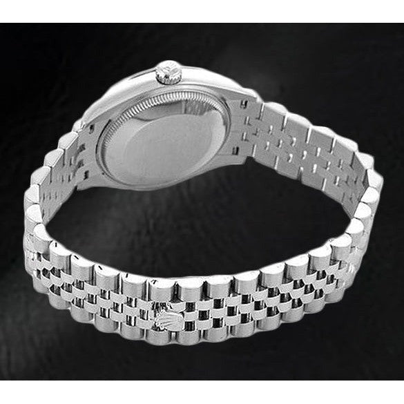 Rolex Sterling Silver avec Gemme – vue de côté