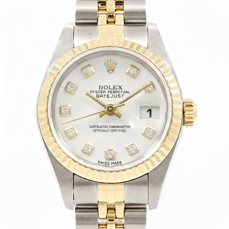 Élégant Diamant Rolex carats – vue de face