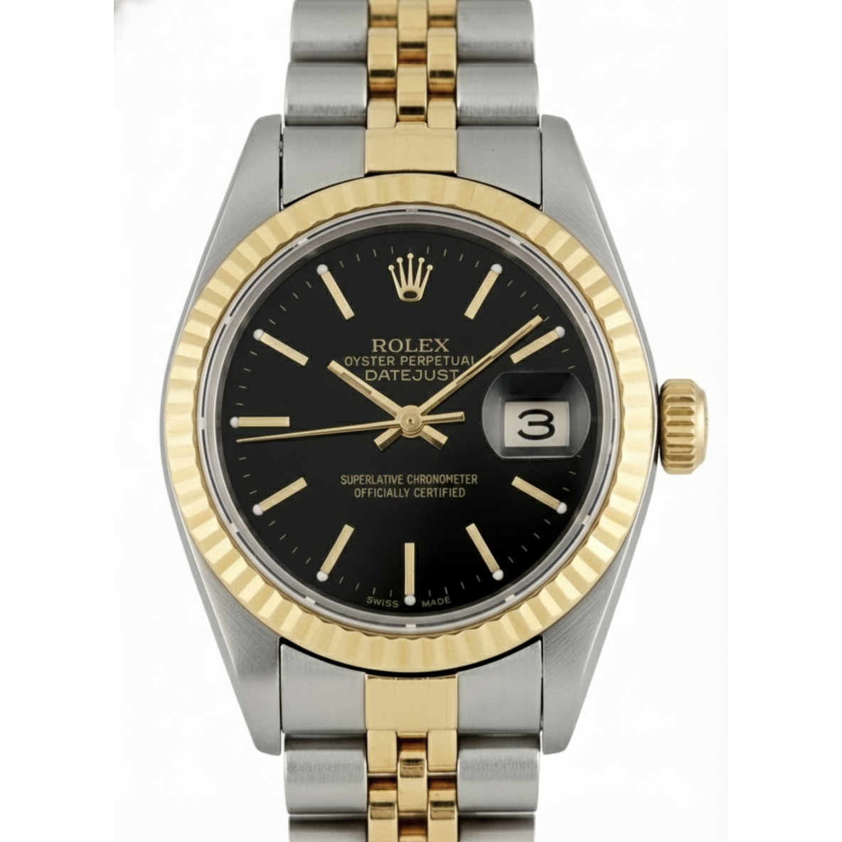 Rolex Gold avec Pierre Précieuse – vue de face