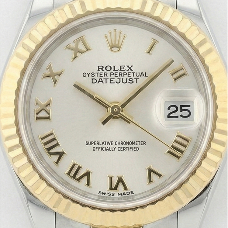 Rolex Gold avec Pierre Précieuse – vue de face