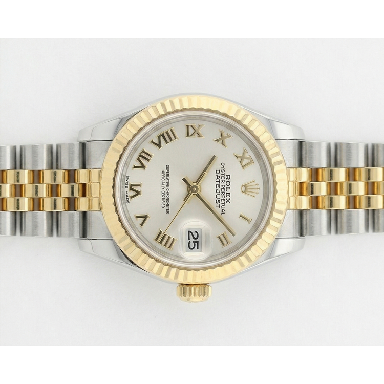 Rolex Gold avec Pierre Précieuse – vue de dessus