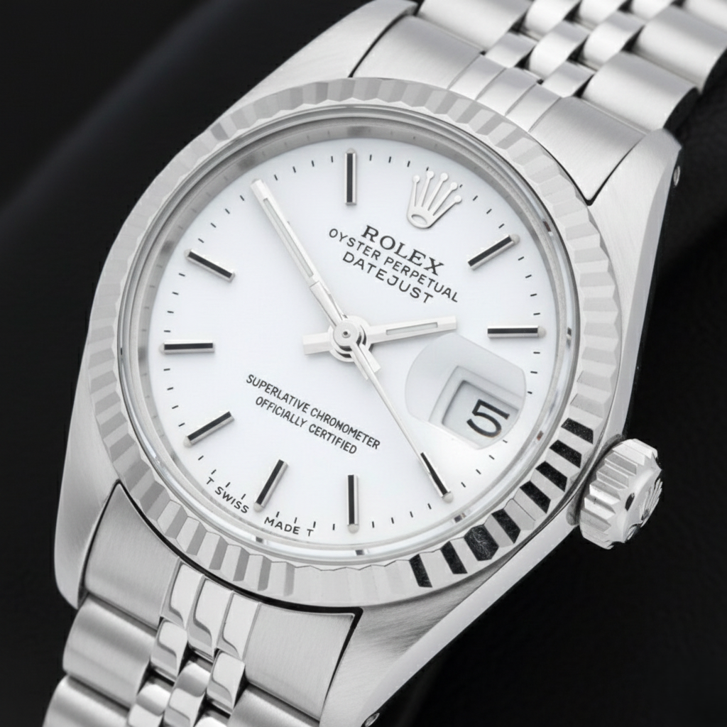 Rolex Stainless Steel avec Perle – vue de face