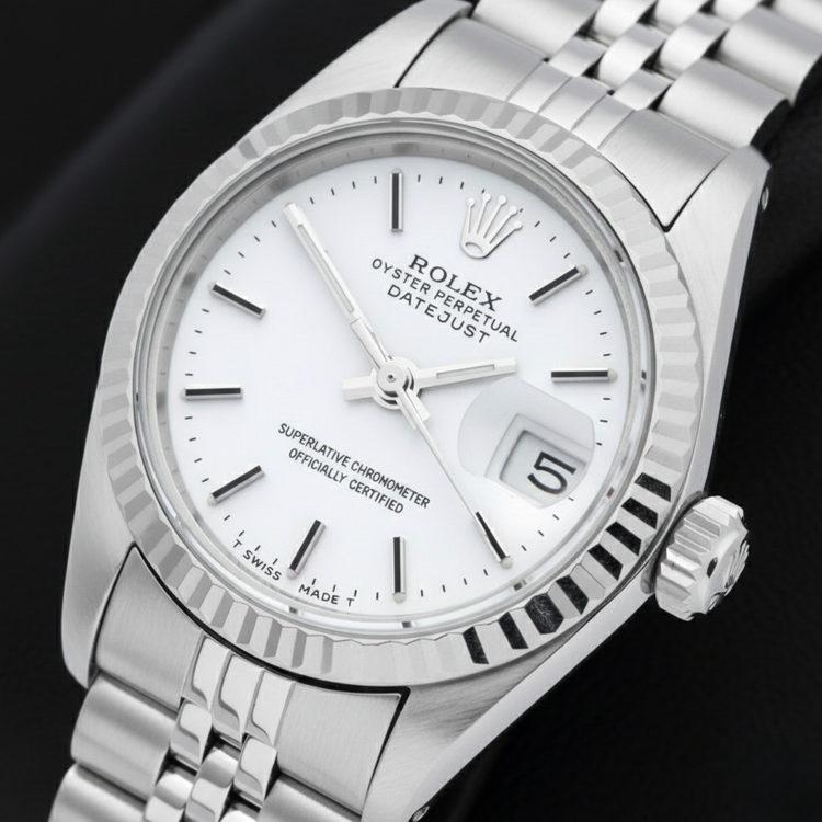 Rolex Stainless Steel avec Perle – vue de face
