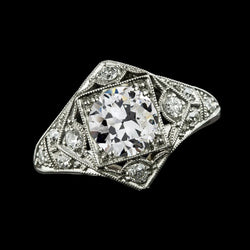 Like Edwardian Jewelry Bague De Mariage Naturel Diamants Ronds Taille Ancienne Milgrain