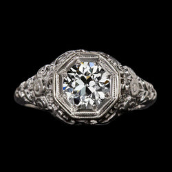Like Edwardian Jewelry Bague Solitaire Avec Véritable Diamants Taillés Vintage