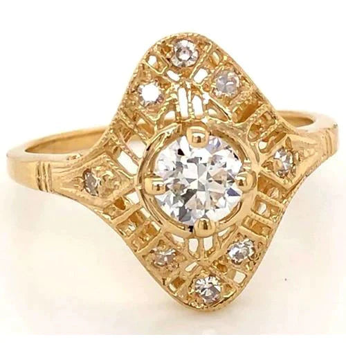 Like La Belle Epoque Jewelry Bague Authentique Diamant Style Or Jaune