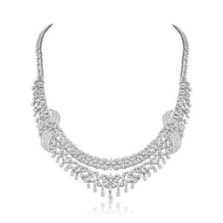 Like La Belle Epoque Jewelry Collier Pour Femme Avec Véritable Diamants Taille Ronde 78 Ct