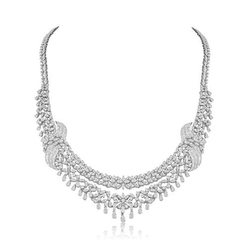 Like La Belle Epoque Jewelry Collier Pour Femme Avec Véritable Diamants Taille Ronde 78 Ct