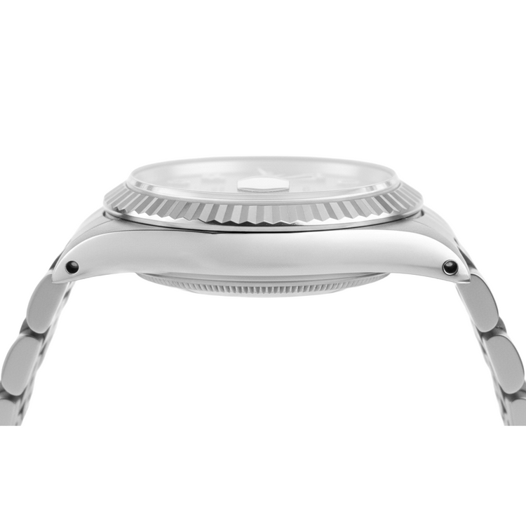 Lunette Argent Cadran Diamant Rolex Datejust Montre Femme acier inoxydable Bracelet