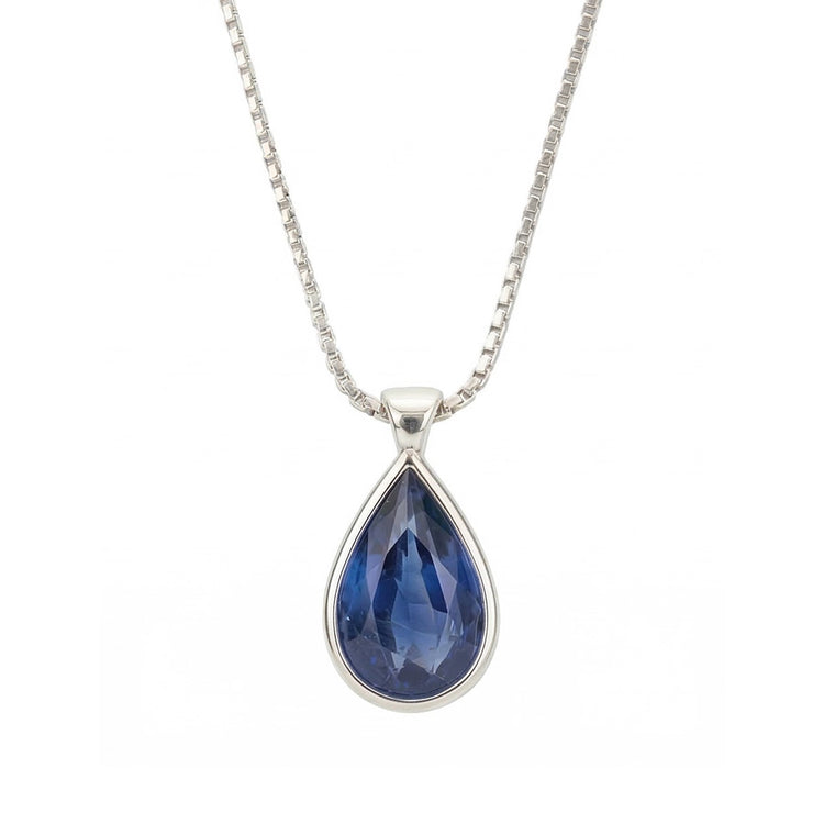 Lunette Bleuet Bleu Saphir Pendentif Pour Homme
