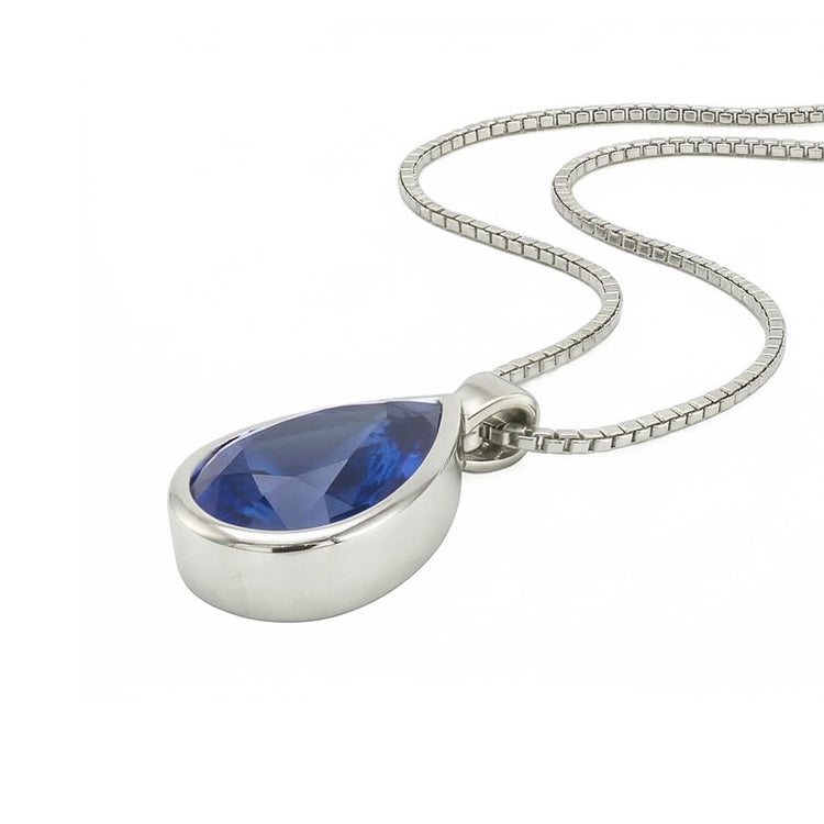 Lunette Bleuet Bleu Saphir Pendentif Pour Homme