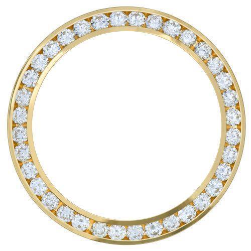 Lunette Réel Diamant Rolex Date Tous Modèles de Montre Yg 18K 3.5 Ct. Personnalisé 34mm