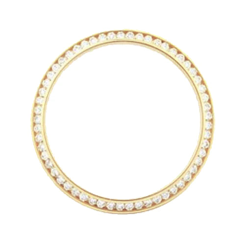 Lunette de Réel diamant personnalisée en or jaune 14K pour s'adapter à la montre Datejust ou President 1,25 carats