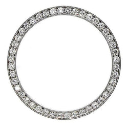 Lunette en Naturel diamant personnalisée de taille moyenne pour s'adapter à Rolex Datejust 31 mm 2 carats