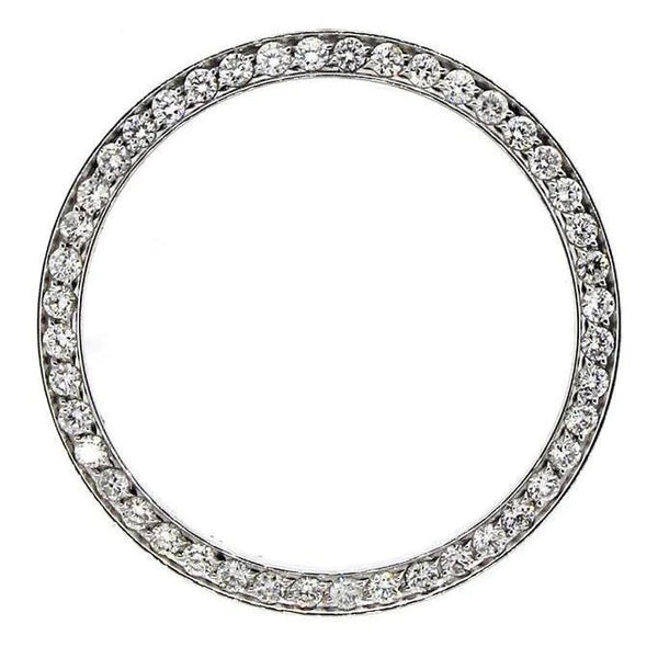 Lunette en Naturel diamant personnalisée de taille moyenne pour s'adapter à Rolex Datejust 31 mm 2 carats