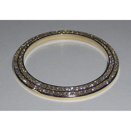 Lunette en Réel diamant 3 carats pour montre de luxe Rolex Chopard Tudor Breitling 34 mm