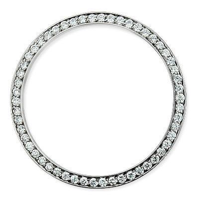 Lunette en Réel diamant personnalisée 2 carats pour s'adapter à Rolex Datejust et tous les modèles de montres 34 mm.