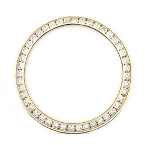 Lunette en Réel diamant personnalisée de 2,25 ct pour s'adapter à la montre Rolex Date Mens 34 mm