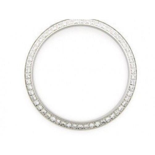 Lunette en Réel diamant personnalisée de 34 mm pour s'adapter à tous les modèles de montre Rolex Date 2 carats