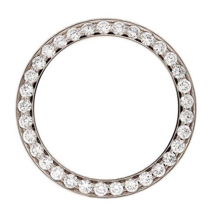 Lunette en Réel diamant personnalisée de 4 carats pour s'adapter à la montre Rolex Datejust 41 mm