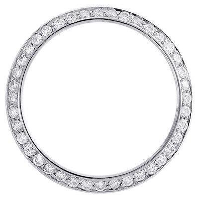 Lunette en Réel diamant personnalisée pour homme pour s'adapter à tous les modèles de montres Rolex Datejust. 3,25 carats.