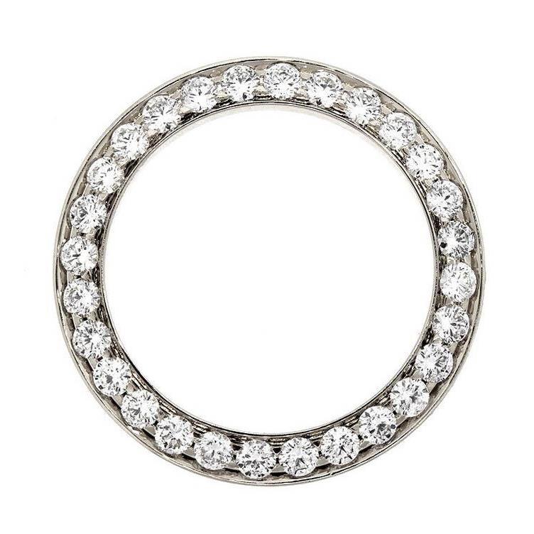 Lunette en Réel diamant rond personnalisée de 44 mm pour s'adapter à la montre pour homme Datejust 6,75 ct