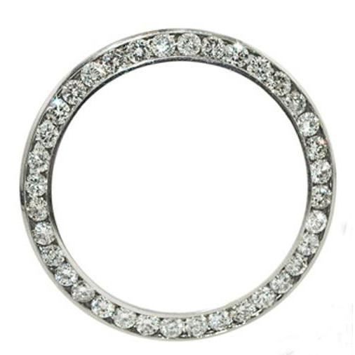 Lunette en Réel diamant ronde personnalisée de 3 carats pour s'adapter à la montre Rolex Datejust Ss