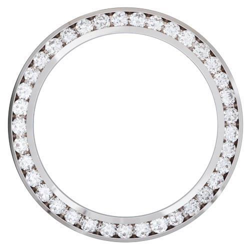 Lunette en Véritable diamant personnalisée sertie de canaux de 4 ct pour s'adapter à la montre de date 36 mm
