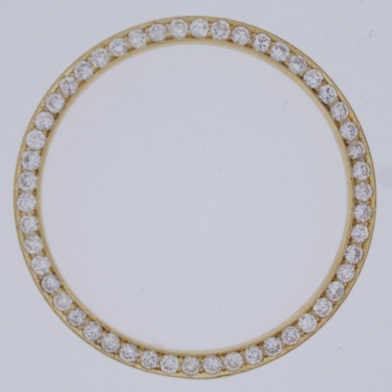 Lunette en Véritable diamant ronde personnalisée de 3,50 carats pour s'adapter à tous les modèles de montre Rolex Date 34 mm.