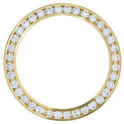 Lunette en or jaune 14K et Réel diamants Rolex Date Tous les modèles de montres 3,5 ct.