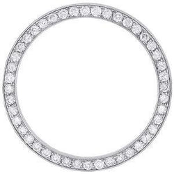 Lunette ronde en Réel diamant personnalisée pour montre Rolex Date 34 mm 2,75 ct.