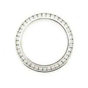 Lunette ronde en Réel diamant personnalisée pour s'adapter à tous les modèles de montre Rolex Date 1,75 ct.