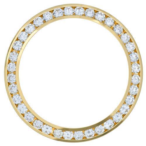 Lunette ronde en Réel diamant pour montre Rolex Date 34 mm 4 carats