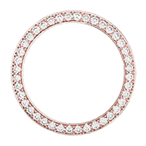 Lunette ronde en or rose avec Réel diamants pour s'adapter à la montre Datejust pour homme 36 mm 4 carats