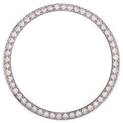 Lunette ronde personnalisée en Réel diamant 3 carats 34 mm pour s'adapter à tous les modèles de montre Rolex.