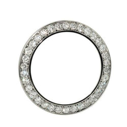 Lunette VVS1 en diamant rond personnalisé de 44 mm et 8 carats pour montre Rolex Datejust ou Date