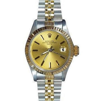 Lunette cannelée Cadran bâton de champagne Rolex Date