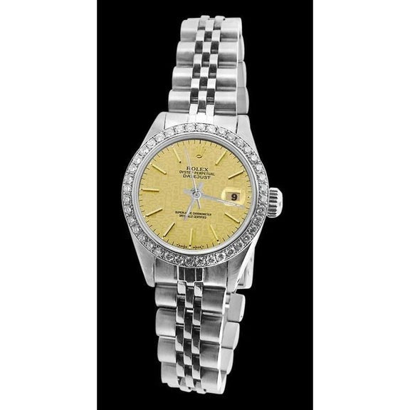 Lunette diamant Datejust montre femme Rolex
