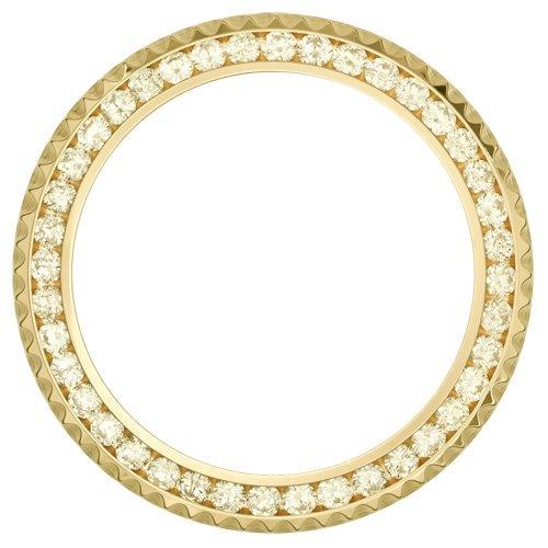 Lunette diamantée personnalisée de 36 mm pour montre Rolex Day Date pour femme 4,75 carats