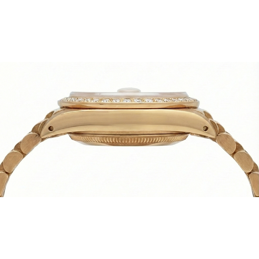 Lunette en diamant Cadran bâton de champagne Regarder Rolex Datejust Presidential