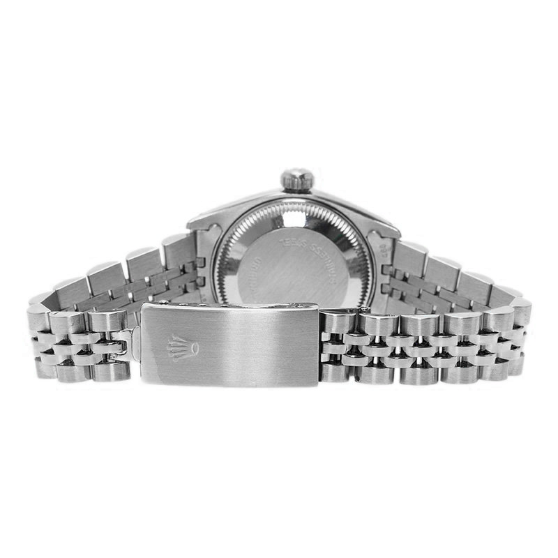 Lunette en diamant gris femmes romaines montre Rolex acier inoxydable bracelet jubilé